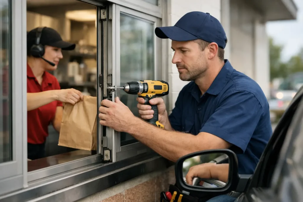 Drive Through Window Repair for Busy Restaurants